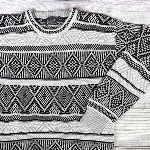 Vintage 1990s John Weitz Made in USA Striped Sweater